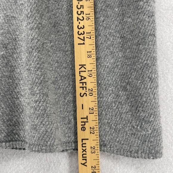 THEORY Sweater Womens Petite Cashmere V-Neck Ribbed Jumper Pullover Gray - Picture 11 of 12